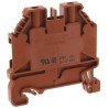 Wieland WT 2.5 Series Feed Through Terminal Block, Brown, 2.5mm², 1-Level, Screw Termination, 1kV, 24A, ATEX 58.503.0055.4