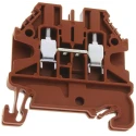 Wieland WT 2.5 Series Feed Through Terminal Block, Brown, 2.5mm², 1-Level, Screw Termination, 1kV, 24A, ATEX 58.503.0055.4