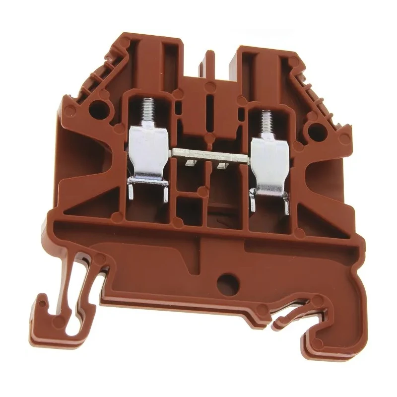 Wieland WT 2.5 Series Feed Through Terminal Block, Brown, 2.5mm², 1-Level, Screw Termination, 1kV, 24A, ATEX 58.503.0055.4