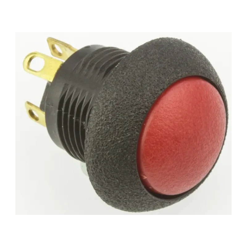 Otto P9 Series Momentary Panel Push Button Switch SPDT 0.5 x 0.5 in Cutout Red LED IP64 28V dc 115V ac P9-513121