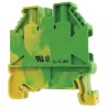Wieland WT 4 PE Series Earth Terminal Block Yellow, Green, 2 Positions, 1-Level, Screw Termination, 1kV, ATEX 58.504.9055.0