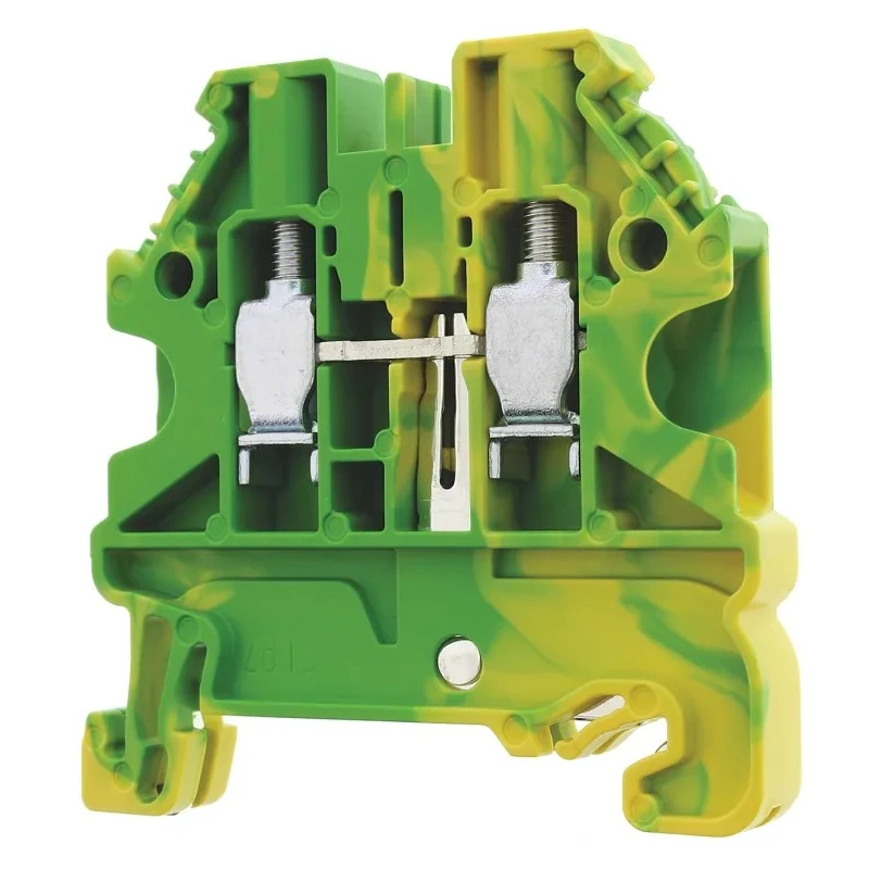 Wieland WT 4 PE Series Earth Terminal Block Yellow, Green, 2 Positions, 1-Level, Screw Termination, 1kV, ATEX 58.504.9055.0