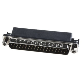 RS PRO 37 Way Right Angle 2.77 mm Pitch Through Hole D-Sub Connector with 4 to 40 UNC Screw Lock Male 811-7137