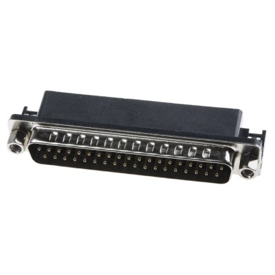 RS PRO 37 Way Right Angle 2.77 mm Pitch Through Hole D-Sub Connector with 4 to 40 UNC Screw Lock Male 811-7137