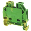 Wieland WT 10 PE Series Earth Terminal Block Yellow Green 20AWG to 6AWG 2-Position 1-Level Screw ATEX 58.510.9055.0