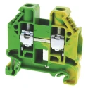 Wieland WT 10 PE Series Earth Terminal Block Yellow Green 20AWG to 6AWG 2-Position 1-Level Screw ATEX 58.510.9055.0