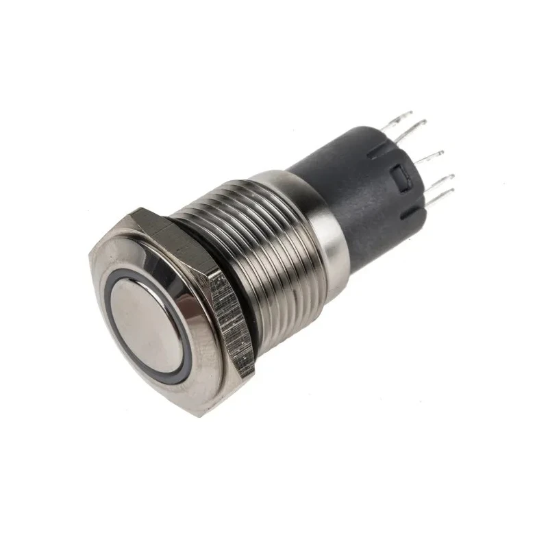 RS PRO Illuminated Push Button Switch Latching Panel Mount SPDT White LED IP65 IP67 250V AC 811-8415