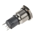 RS PRO Illuminated Push Button Switch Latching Panel Mount SPDT White LED IP65 IP67 250V AC 811-8415
