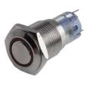 RS PRO Illuminated Push Button Switch Momentary Panel Mount 16 mm Cutout SPDT Red LED IP65 IP67 250V 811-8452