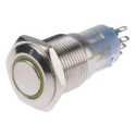 RS PRO Illuminated Push Button Switch, Latching, Panel Mount, 16 mm Cutout, SPDT, Yellow LED, IP65 IP67, 250 V AC 811-8433