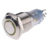 RS PRO Illuminated Push Button Switch, Latching, Panel Mount, 16 mm Cutout, SPDT, Yellow LED, IP65 IP67, 250 V AC 811-8433