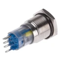 RS PRO Illuminated Push Button Switch, Latching, Panel Mount, 16 mm Cutout, SPDT, Yellow LED, IP65 IP67, 250 V AC 811-8433