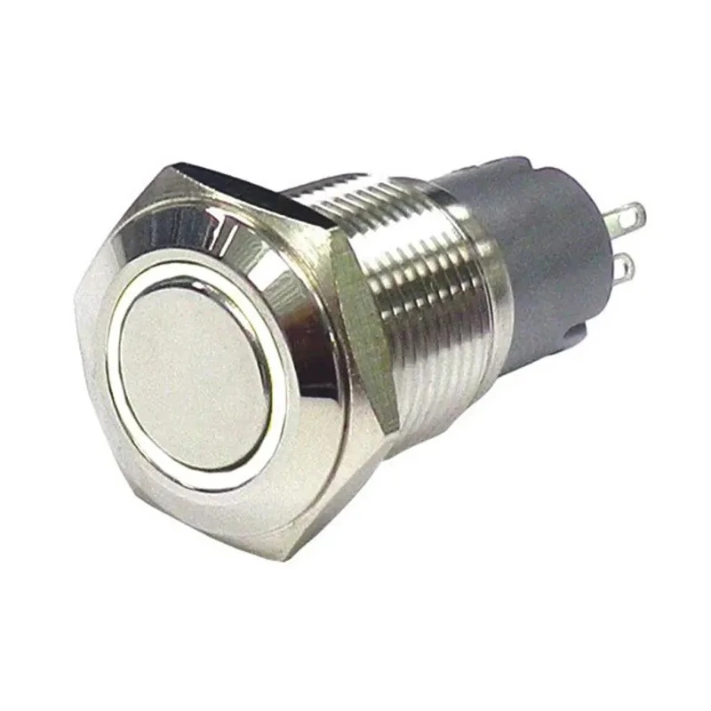 RS PRO Illuminated Momentary Push Button Switch, Panel Mount, 16 mm Cutout, SPDT, White LED, IP65/IP67, 250V AC 811-8459