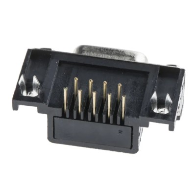 RS PRO 9 Way Right Angle 2.77 mm Pitch Through Hole Female D-Sub Connector with 4 to 40 UNC Screw Lock 811-7119