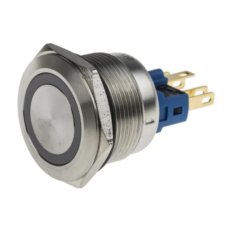 RS PRO Illuminated Momentary Push Button Switch, Panel Mount, 22 mm Cutout, SPDT, White LED, IP65 IP67, 250 V AC 811-8550