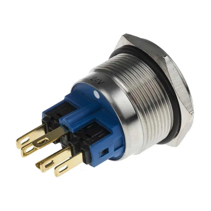 RS PRO Illuminated Momentary Push Button Switch, Panel Mount, 22 mm Cutout, SPDT, White LED, IP65 IP67, 250 V AC 811-8550
