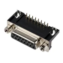 RS PRO 15 Way Right Angle 2.77 mm Pitch Through Hole D-Sub Connector with 4 to 40 UNC Screw Lock Female 811-7121