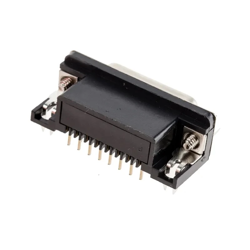 RS PRO 15 Way Right Angle 2.77 mm Pitch Through Hole D-Sub Connector with 4 to 40 UNC Screw Lock Female 811-7121