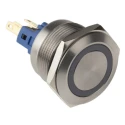 RS PRO Illuminated Momentary Push Button Switch, Panel Mount, 22 mm Cutout, SPDT, Red LED, IP65/IP67, 250 V AC, 5A 811-8553