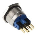 RS PRO Illuminated Momentary Push Button Switch, Panel Mount, 22 mm Cutout, SPDT, Red LED, IP65/IP67, 250 V AC, 5A 811-8553