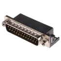 RS PRO 107 25 Way Right Angle 2.77 mm Pitch Through Hole Male D-Sub Connector 250V 3A 811-7125