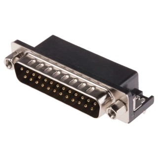 RS PRO 107 25 Way Right Angle 2.77 mm Pitch Through Hole Male D-Sub Connector 250V 3A 811-7125