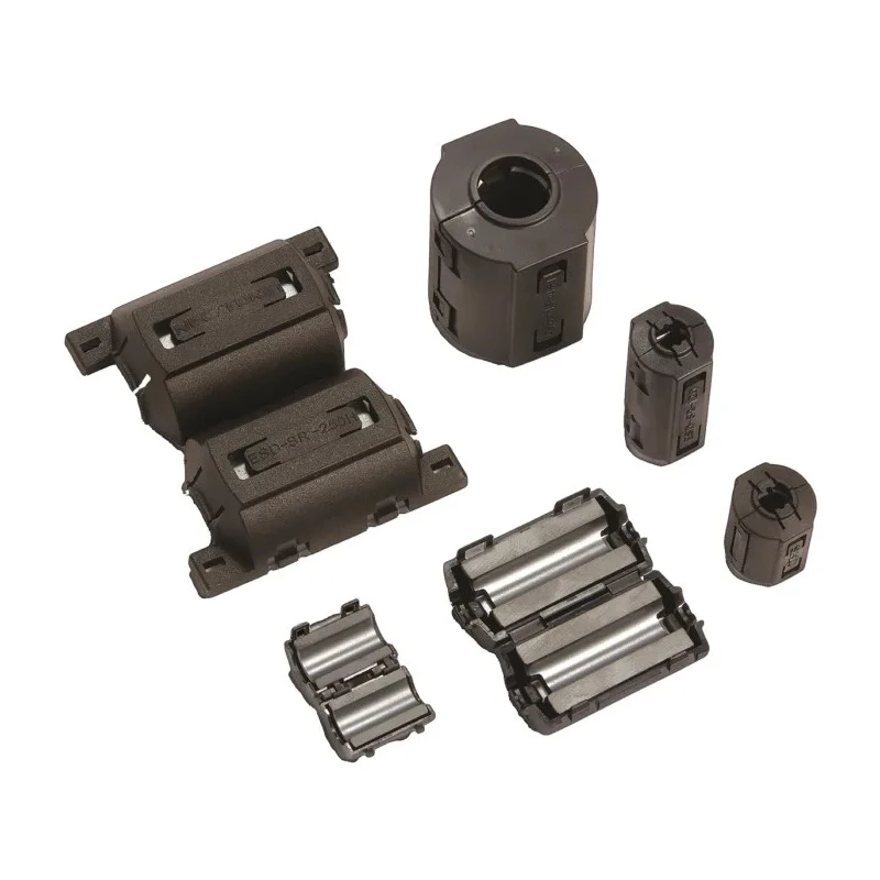 KEMET Openable Snap Ferrite Ring for Round Cable 9 mm Aperture Diameter, Nickel Zinc Material ESD-SR-160H