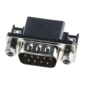 RS PRO 107 9 Way Right Angle 2.77 mm Pitch Through Hole D-Sub Connector with 4 to 40 UNC Screw Lock Male 811-7115