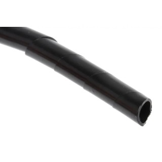 RS PRO Spiral Cable Wrap Polyethylene Black 3 m Length 0.75 mm Wall Thickness 6-8 mm Cable Diameter 30 mm Maximum 811-7658