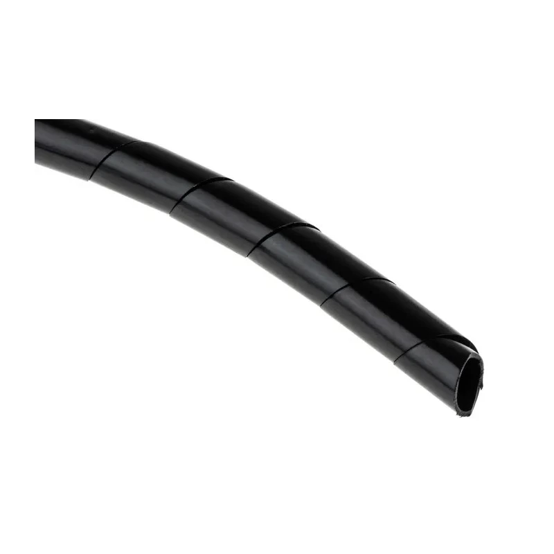 RS PRO Spiral Cable Wrap 10m, Black Polyethylene, Supports 9mm to 32mm Cable Diameter 811-7670