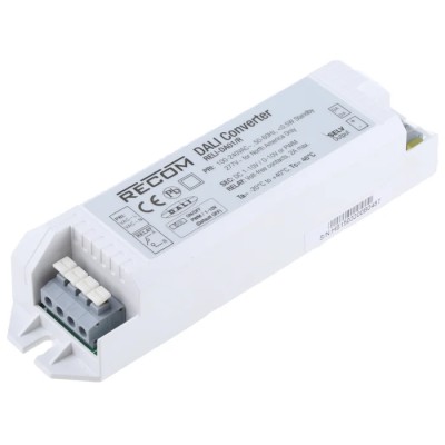 Recom Dali to Analogue Interface LED Driver for Use with RECOM AC/DC LED Drivers RELI-DA01/R