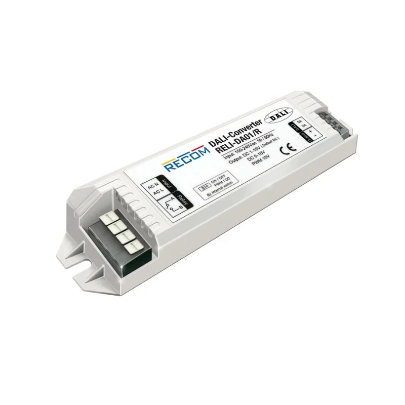 Recom Dali to Analogue Interface LED Driver for Use with RECOM AC/DC LED Drivers RELI-DA01/R