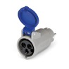 Scame Industrial Power Connector Adapter 16A 250V Thermoplastic Blue IP54 ADAPTO