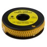 TE Connectivity RS PRO EC Slide-On Cable Marker, Black, Pre-printed "6", Yellow PVC, Fits 3-4.2 mm Cable 812-0821