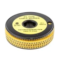 RS PRO EC Slide-On Cable Marker, Black, Pre-printed "B", Yellow Marker for 3 to 4.2 mm Cable, PVC Material, 85°C 812-0834