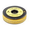 RS PRO EC Slide-On Cable Marker, Black, Pre-printed "B", Yellow Marker for 3 to 4.2 mm Cable, PVC Material, 85°C 812-0834