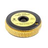 RS PRO EC Slide-On Cable Marker, Black, Pre-printed G, Yellow PVC, 3 mm to 4.2 mm Cable Diameter, 85°C Max 812-0852