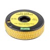 RS PRO EC Slide-On Cable Marker Polyvinyl Chloride, Black Legend on Yellow, 4.2 mm Max Cable Diameter, 3 mm Min 812-0865