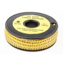 RS PRO EC Slide-On Cable Marker, Black, Pre-printed "N", Polyvinyl Chloride, Yellow, 3 mm to 4.2 mm Cable Diameter 812-0878