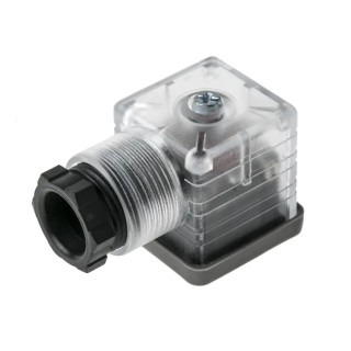 RS PRO 3P+E DIN 43650 A Solenoid Valve Connector Female Indicator Light, 110V 10A Electrical Component 811-8184