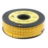 RS PRO EC Slide-On Cable Marker Black Pre-printed "1" Yellow PVC, 5mm Length, 3.6 to 7.4mm Cable Diameter 812-0935