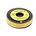 RS PRO EC Series Slide-On Cable Marker Black Legend on Yellow Marker for 3 to 4.2 mm Cables 4 mm Length 812-0884