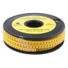 TE Connectivity EC Slide-On Cable Marker, Black Legend, Yellow PVC, 3 - 4.2 mm Cable Diameter, 4 mm Length, Model 812-0938