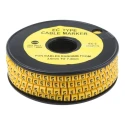 RS PRO EC Slide-On Cable Marker Black Pre-printed "5" for 3.6 to 7.4 mm Cable Yellow PVC Material 85°C 812-0950