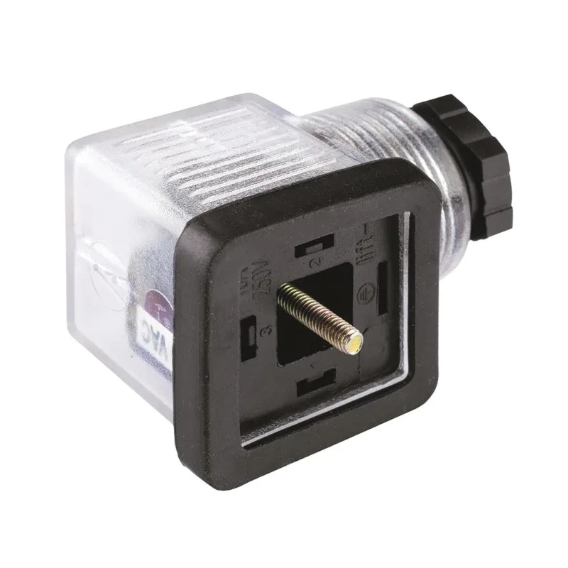 RS PRO 2P+E DIN 43650 A Solenoid Valve Connector Female Indicator Light 110V 10A RS PRO-811-8317