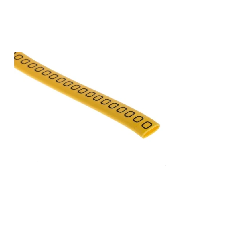 RS PRO Slide-On Cable Marker Black Pre-printed 0 for 3.5mm to 7mm Cable 5mm Length 812-1076