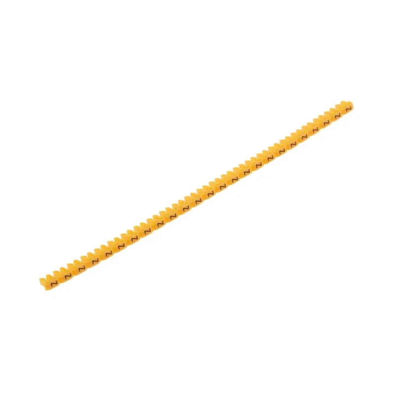 RS PRO Clip-On Cable Marker Yellow, Pre-printed "N to Z" Black 812-1243