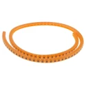 RS PRO Snap-On Cable Marker Black Pre-Printed "0" for 3 to 3.4 mm Cable Orange MB-1 812-1247