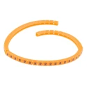 RS PRO Snap-On Polyamide 6 Cable Marker, Black Legend "2", Orange Marker, 3-3.4 mm Cable Diameter, Length 4 mm 812-1259
