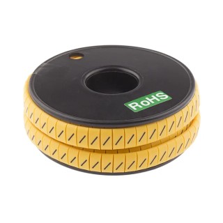 RS PRO Slide-On Cable Marker Black Pre-printed Legend "/" for 3.5 mm to 7 mm Cable 812-1199